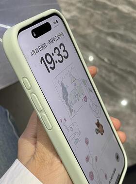 浅奶绿色真液态硅胶Reno13适用OPPOFindx8pro手机壳X7ultra薄荷绿