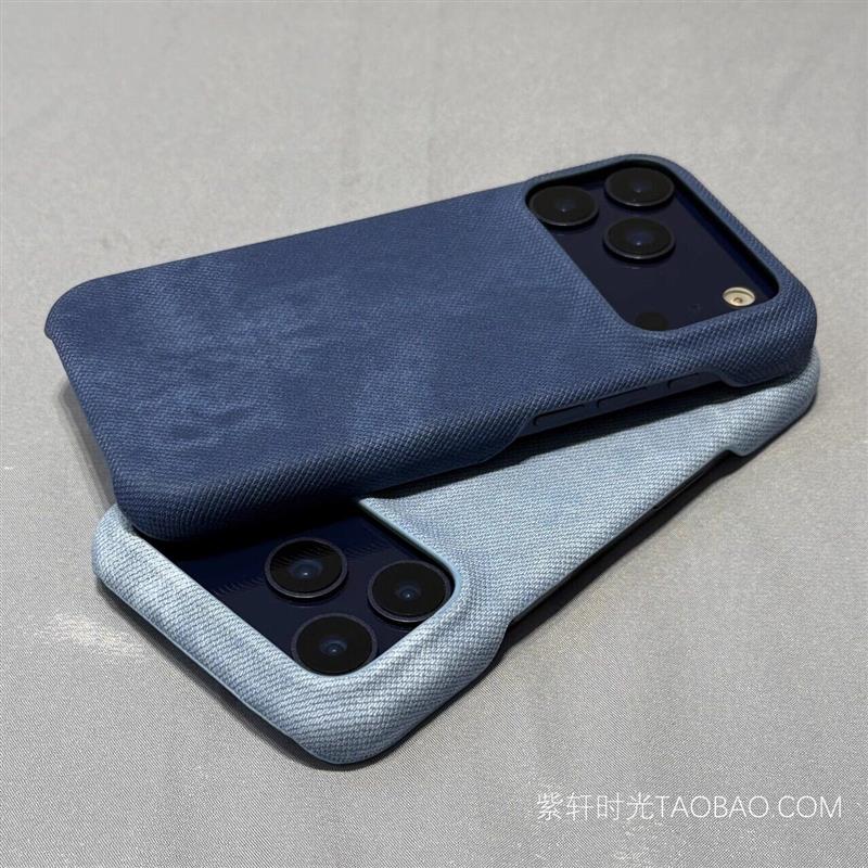 小众烟灰蓝牛仔纹适用oppoFindx9ultra手机壳Findx8/x7高级感X8s+简约Reno15pro磨砂14/13防指纹半包散热防滑