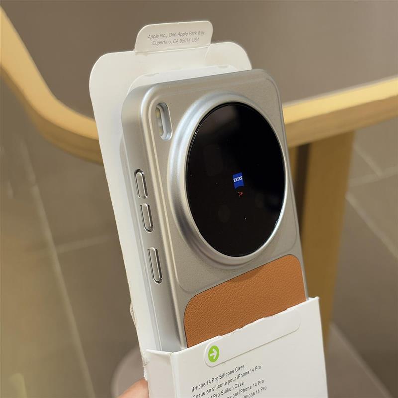 秒变17大视窗真皮质感荔枝素皮纹适用vivoX300Pro手机壳OPPOfindx9浮雕防滑华为mate80/70air硬magic8proAir