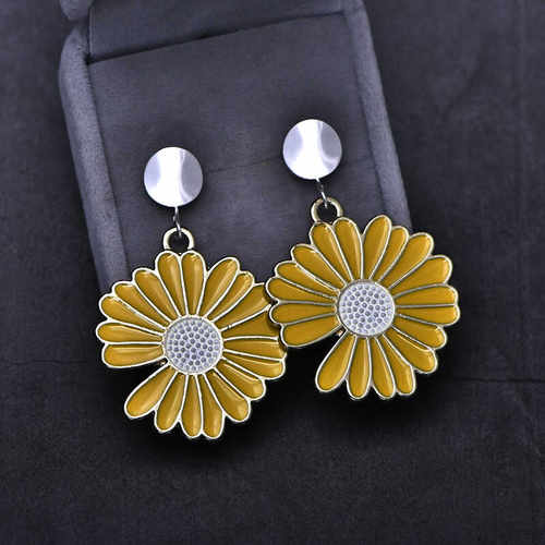 太阳花设计师款防过敏耳饰