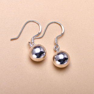 999纯银耳环足银福葫芦银球转运珠气质时尚百搭优雅简约仙防过敏