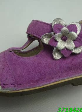 美国stride rite新泰莱SRT小童全牛皮魔术贴一脚蹬女童单皮鞋