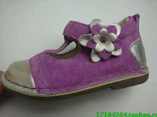 美国stride rite新泰莱SRT小童全牛皮魔术贴一脚蹬女童单皮鞋