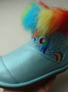 美国stride rite新泰莱SRT小童卡通小马宝莉侧拉链女童靴雪地靴