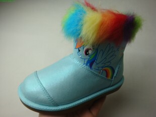 美国stride rite新泰莱SRT小童卡通小马宝莉侧拉链女童靴雪地靴