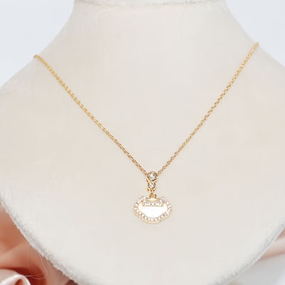 如意锁轻奢高级感小众项链玫瑰金