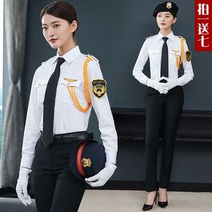 春装新式保安工作服套装女长袖衬衫物业售楼部房产礼宾服安保制服
