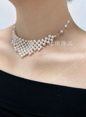 甲状腺术后遮挡项链天然珍珠
