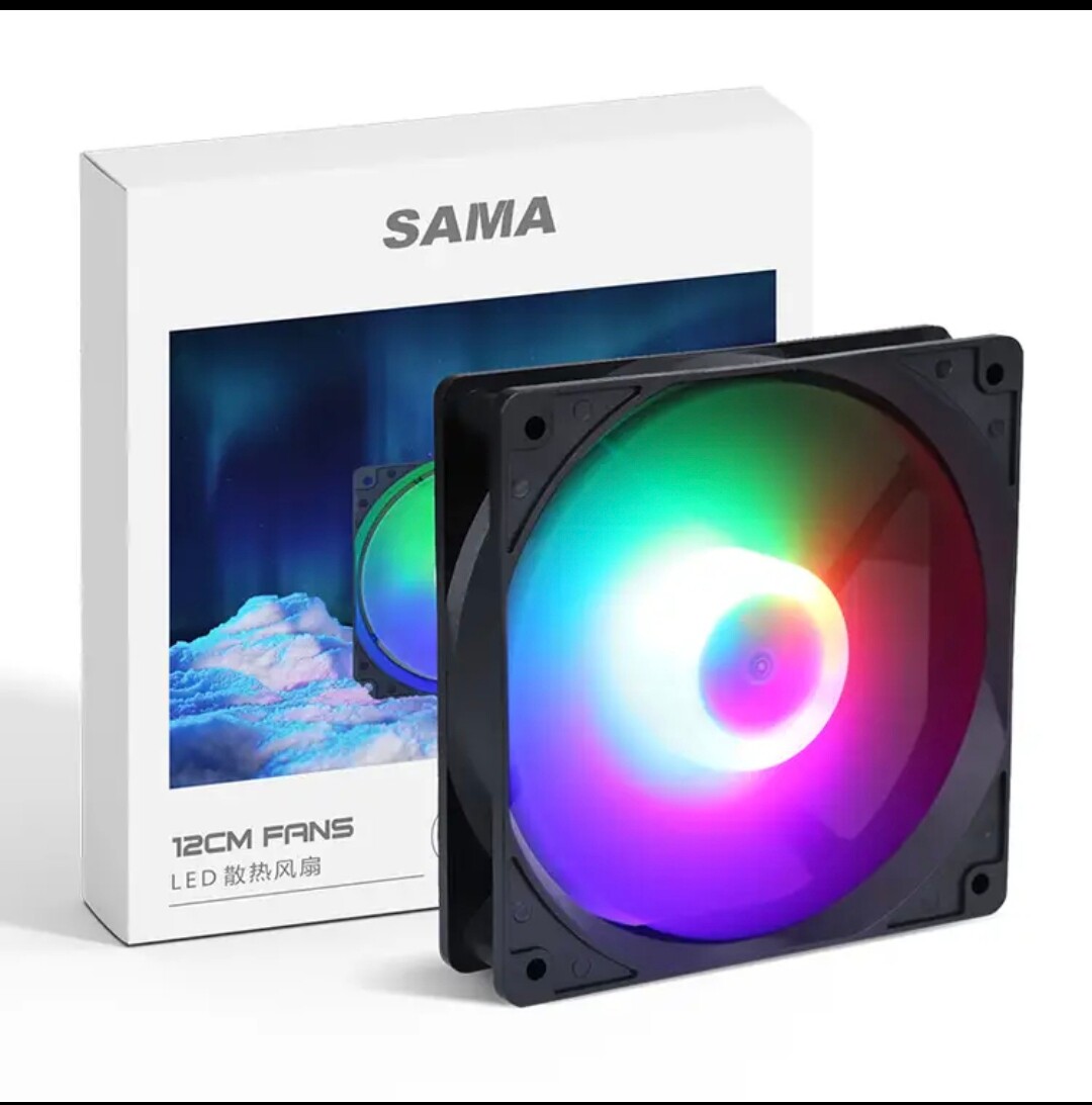 先马冰晶12cm机箱散热风扇 液压轴承三色定彩安静低噪音/大4D接口