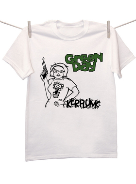 绿日 green day punk rock  复古摇滚 男女 印花短袖T