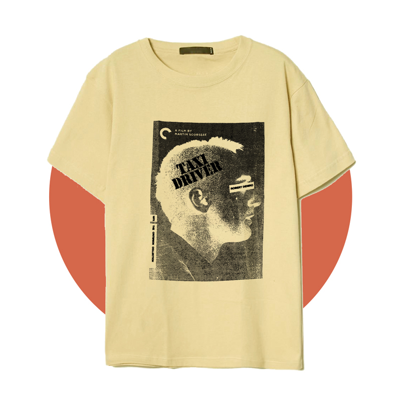 复古电影负片胶片喷墨印花taxi-driver文艺风男女印花短袖T恤
