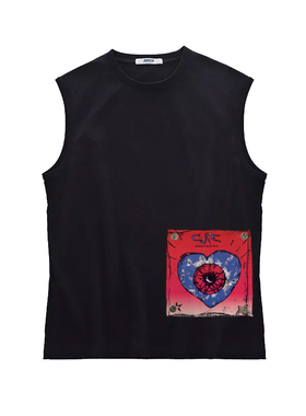 the cure friday I'm in love坠入爱河朋克纯棉无袖坎肩背心T恤