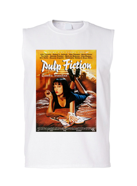 pulp-fiction低俗小说昆汀电影cult-movie无袖宽肩T恤坎肩背心