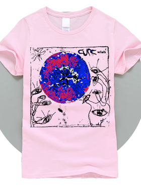 the cure high wish 治愈 怪人 哥特乐队 复古摇滚 印花短袖T