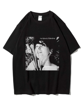 mbv-my-bloody-Valentine文艺女孩印花中性款纯棉短袖背心坎肩T