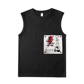 rock大卫鲍伊朋克纯棉无袖 david 坎肩背心 satr glam bowie black