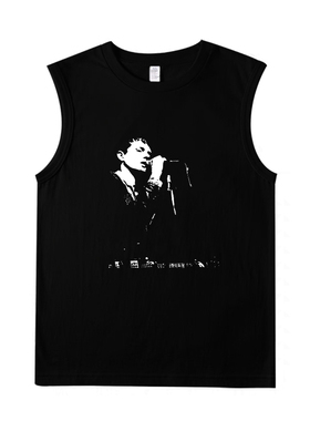 joy division Ian Curtis 快乐分裂 后朋 暗黑 纯棉短袖背心坎肩T