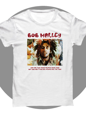 bob marley 鲍勃马利雷鬼摇滚音乐 reggae 男女复古撞边短袖T恤