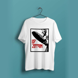 led-zeppelin齐柏林飞艇迷幻摇滚乐队男女个性夏季莫代尔短袖T恤