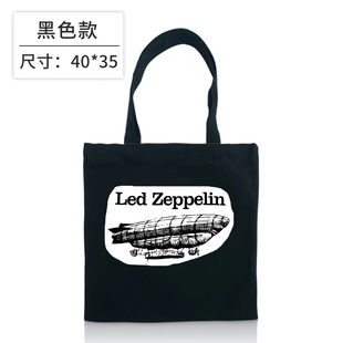 贴布印花 led zeppelin 齐柏林飞艇 复古摇滚 帆布包 帆布袋