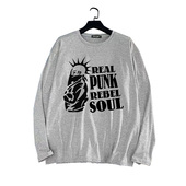 灵魂real 朋克喷墨印花春秋薄款 punk 反抗 rebel soul 极柔长袖