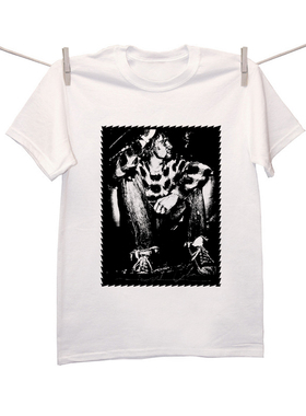 kurt-cobain科特柯本黑白人像印花朋克摇滚punk男女印花短袖T恤