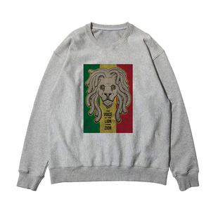 牙买加雷鬼音乐鲍勃马利reggae-rock爱和平自由精神圆领卫衣外套