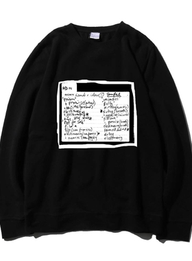 radiohead 电台司令手写朋克英伦摇滚音乐 贴布印花加绒加厚卫衣