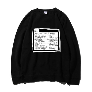 radiohead 电台司令手写朋克英伦摇滚音乐 贴布印花加绒加厚卫衣