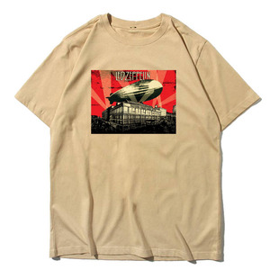 led zeppelin齐柏林飞艇经典复古摇滚宽松纯棉男女 短袖T恤