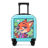 儿童拉杆箱登机18寸男女孩小型学生旅行行李箱卡通密码 疯狂动物城