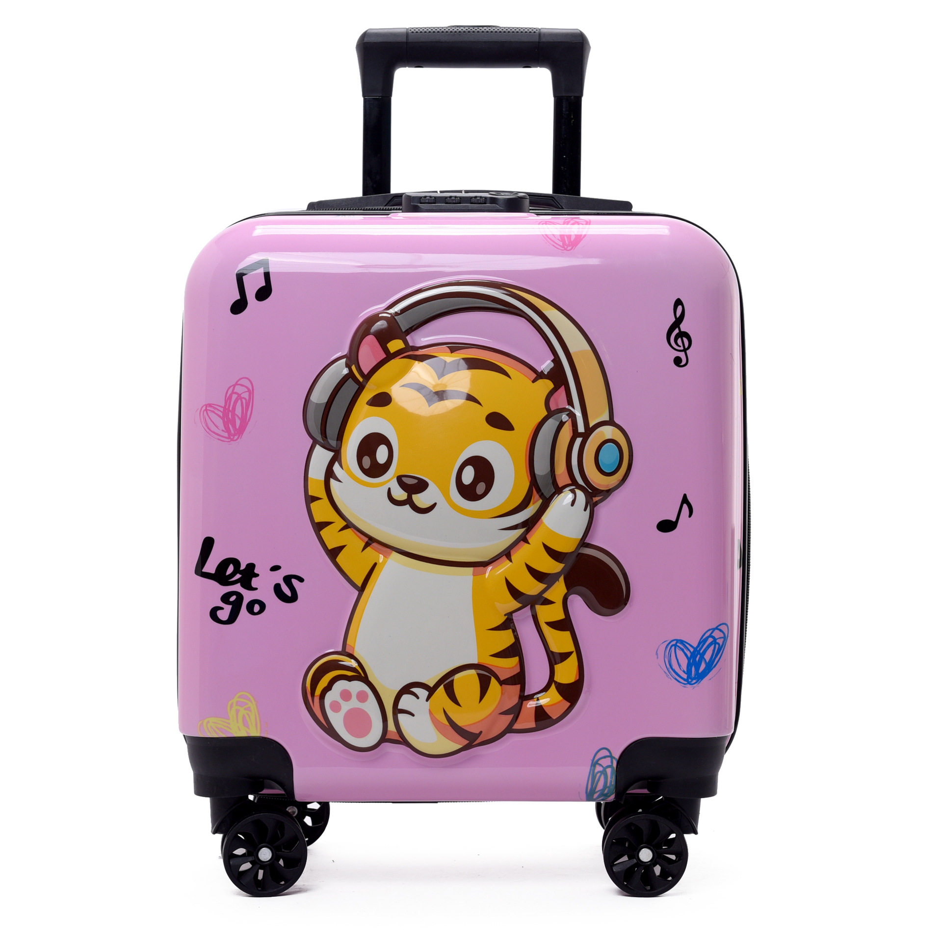 密码18寸行李箱儿童男女孩小型幼儿园万向轮旅行拉杆可爱粉色老虎,玩具/童车/益智/积木/模型,拉杆箱,淘宝优惠券,粉丝福利购,淘宝优惠卷