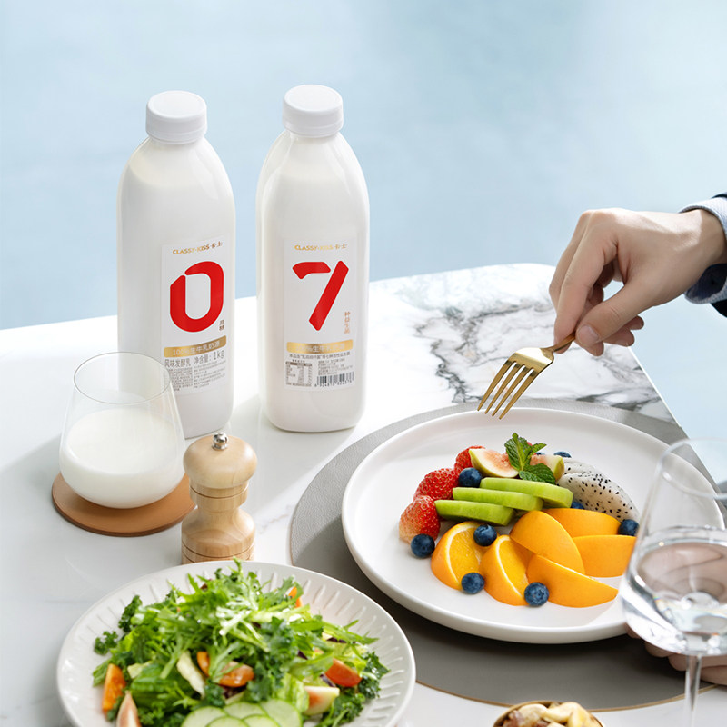 卡士原味酸奶007家庭大瓶益生菌原味风味发酵乳7种活性乳酸菌包邮