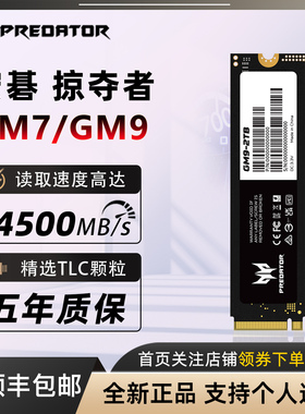 宏碁掠夺者GM7/gm9 1T 2T 4T固态硬盘M2台式PCIE5.0台式机M.2 SSD