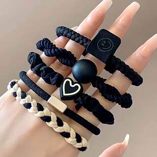 高弹力耐用皮筋女扎头简约气质高马尾发绳头绳2023新款 发圈