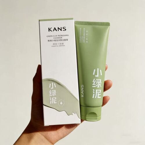 Kans/韩束小绿泥净颜洁面膏洗面奶深层清洁补水保湿舒缓控油男女