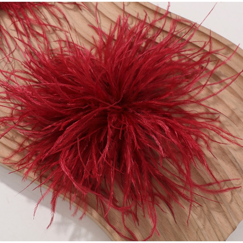 摩登舞发饰舞蹈演出头饰鸵鸟毛头花发夹F068