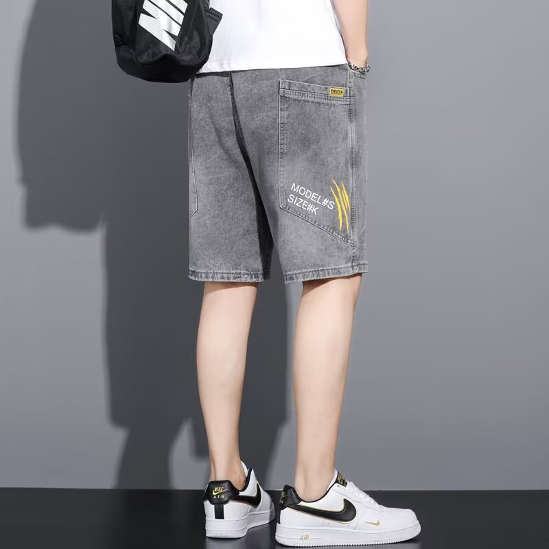 【特价专区】奥莱专柜复古牛仔短裤男士夏季潮牌大码五分裤子男款