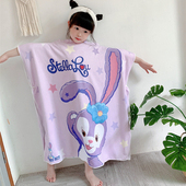 儿童斗篷浴袍浴巾男女童宝宝卡通带帽吸水沙滩巾洗澡游泳保暖防风