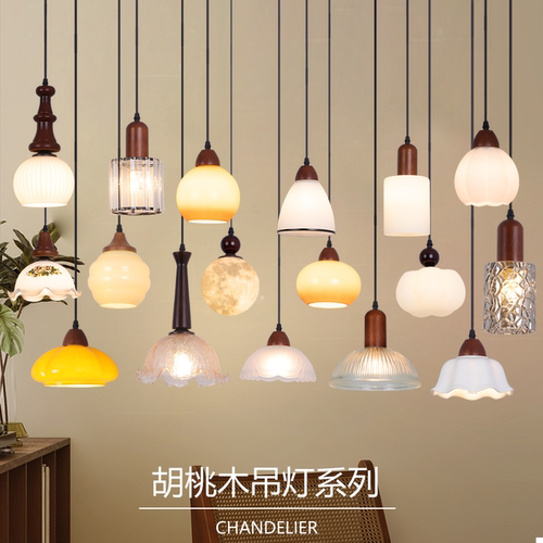 新款中古风新款卧室床头小吊灯