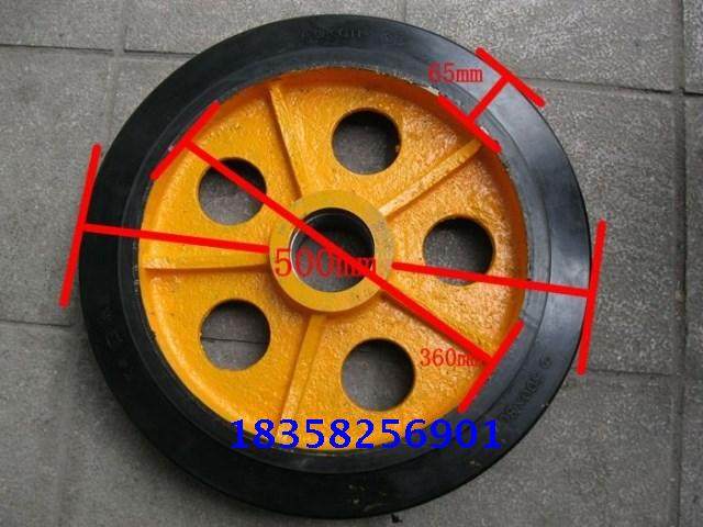10寸12寸14寸16寸20寸24寸X80mm厚重型优质橡胶实心轮光面载重轮