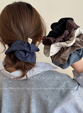 森系早秋大肠发圈百搭扎马尾发饰复古头绳女2025新款高端网红皮套