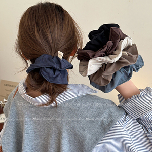 森系早春大肠发圈百搭扎马尾发饰复古头绳女2025新款高端网红皮套