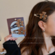 可爱植绒小熊bb夹女2025新款 高级感时尚 发夹百搭碎发刘海夹子发饰