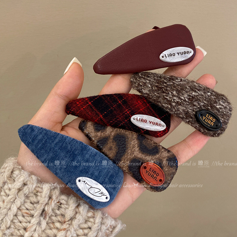 复古刘海发夹女前额简约碎发卡子头饰2025新款高级感侧边水滴bb夹,饰品/流行首饰/时尚饰品新,发饰,淘宝优惠券,粉丝福利购,淘宝优惠卷