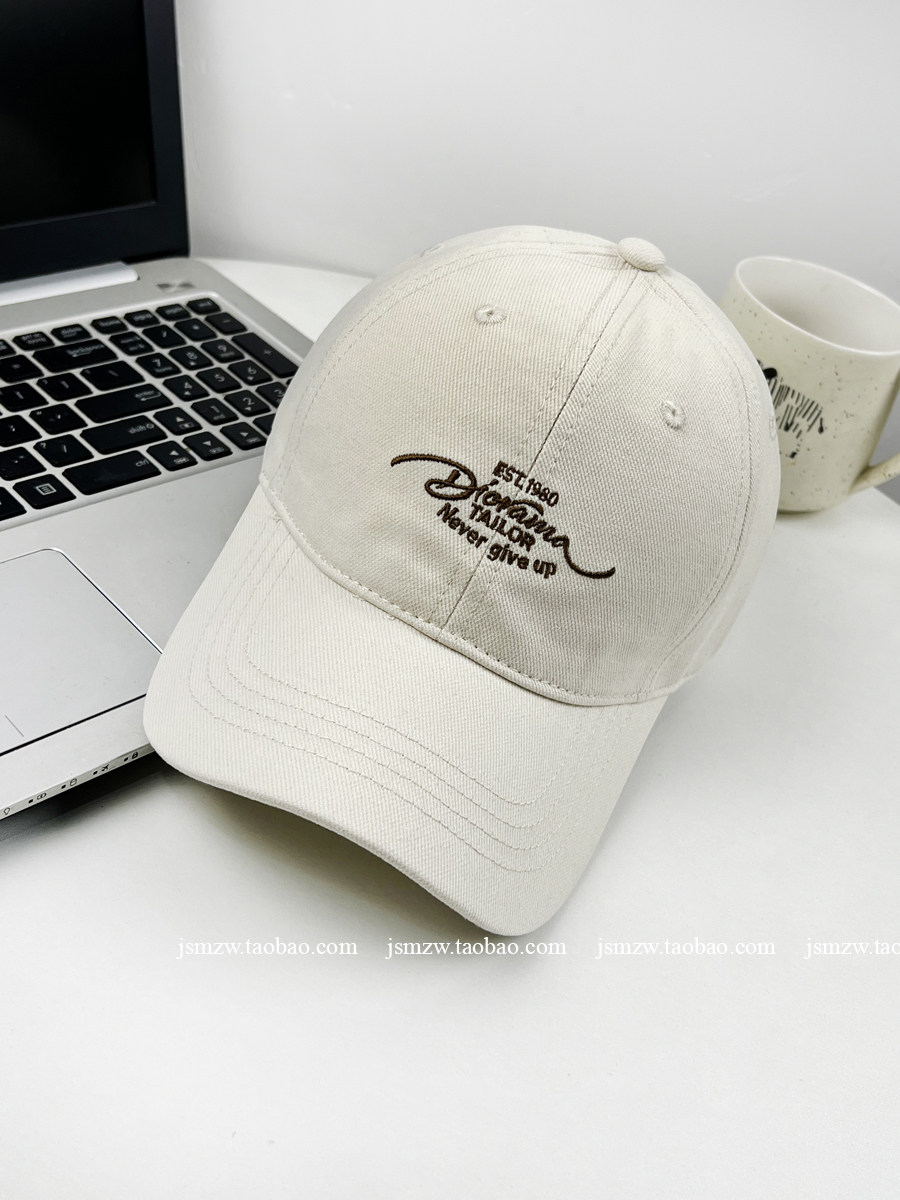 韩国ins潮牌简约字母刺绣新款鸭舌帽子女春夏街头学生百搭棒球帽