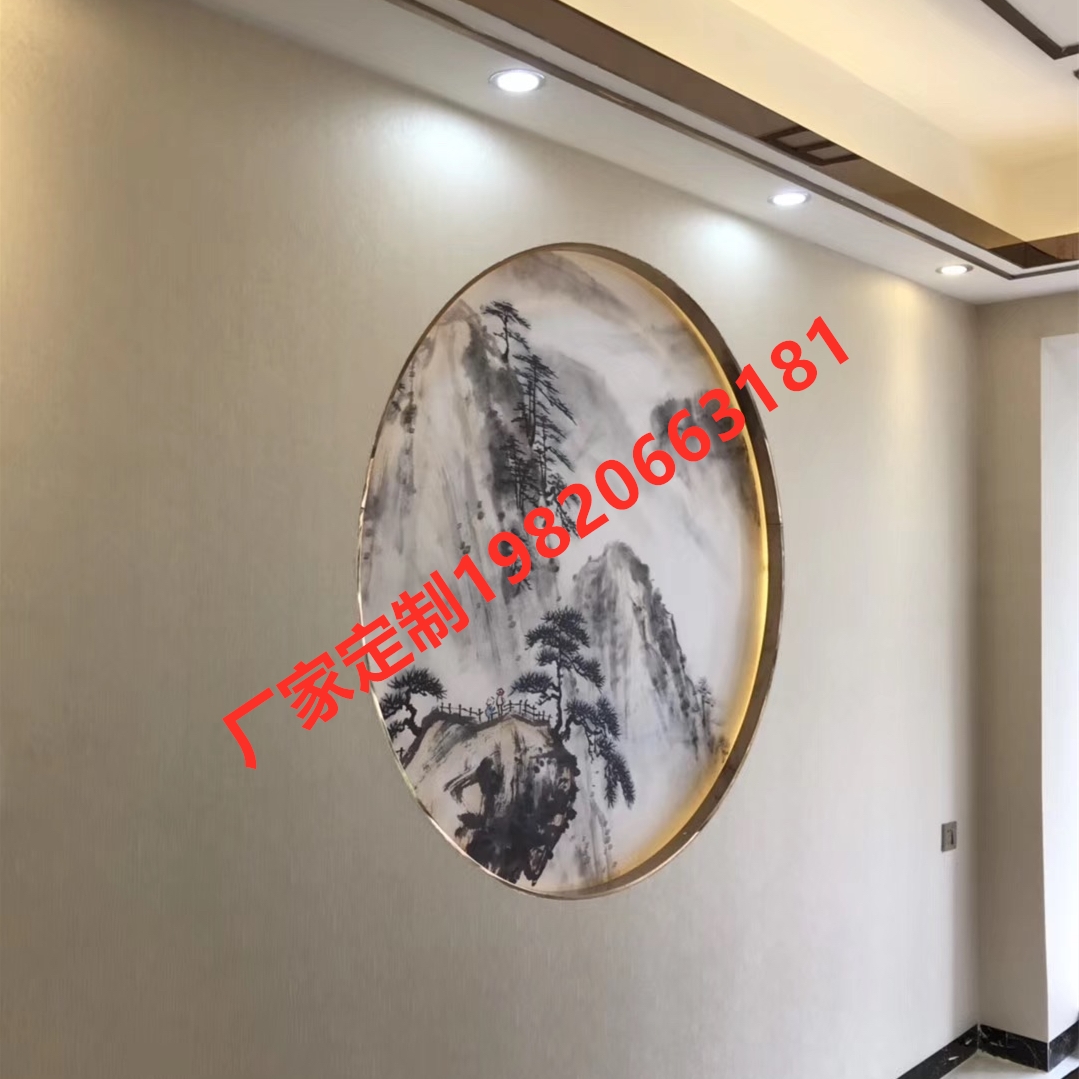 304不锈钢圆形相框定制 画框镜框装饰框包边金属装饰线条图片