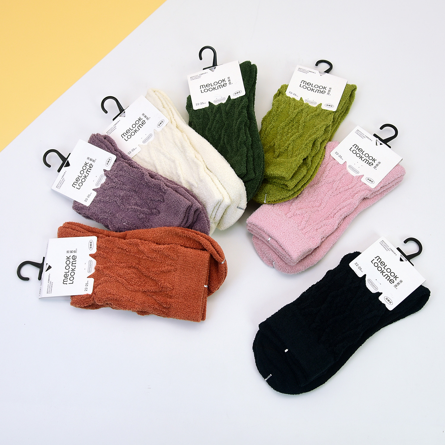 米若克珊瑚绒亲子袜加厚保暖