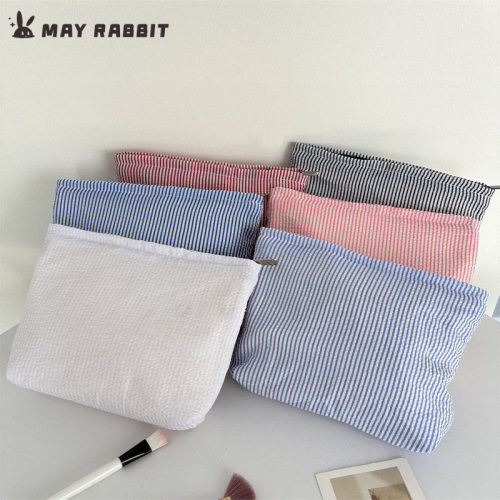 MAYRABBIT泡泡纱化妆包手拿包