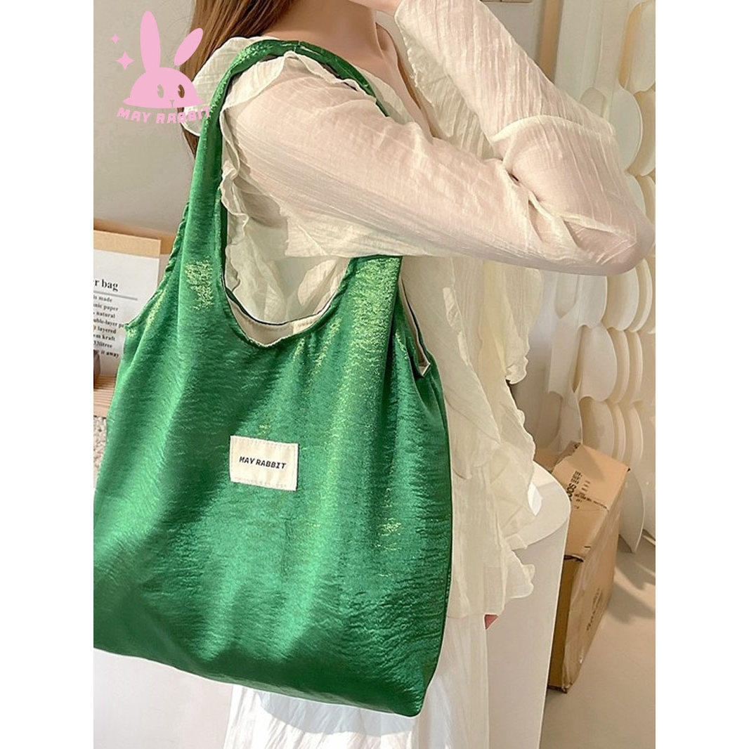 小众设计环保银色单肩包大容量春季款纯色包女休闲通勤购物袋手提,箱包皮具/热销女包/男包,时尚帆布包,淘宝优惠券,粉丝福利购,淘宝优惠卷